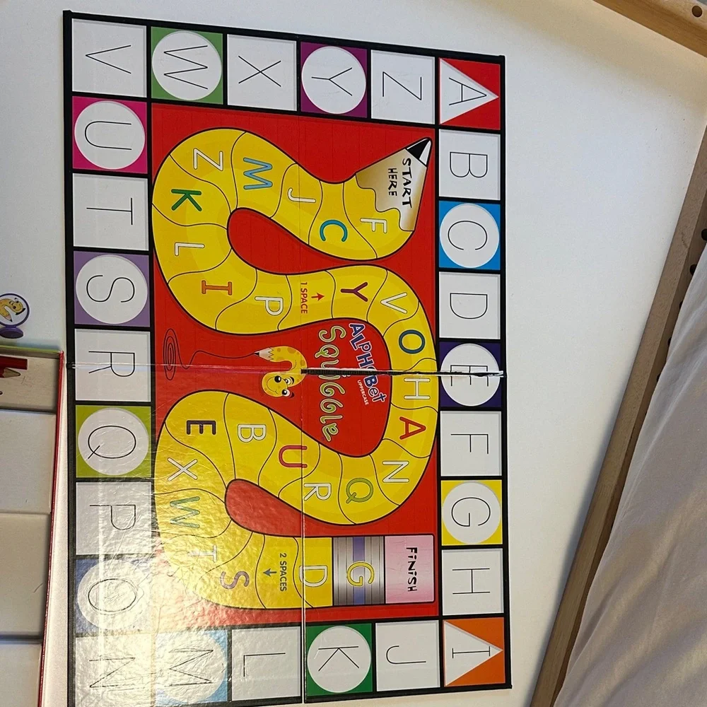 Alphabet Squiggle Uppercase Board Game - Red